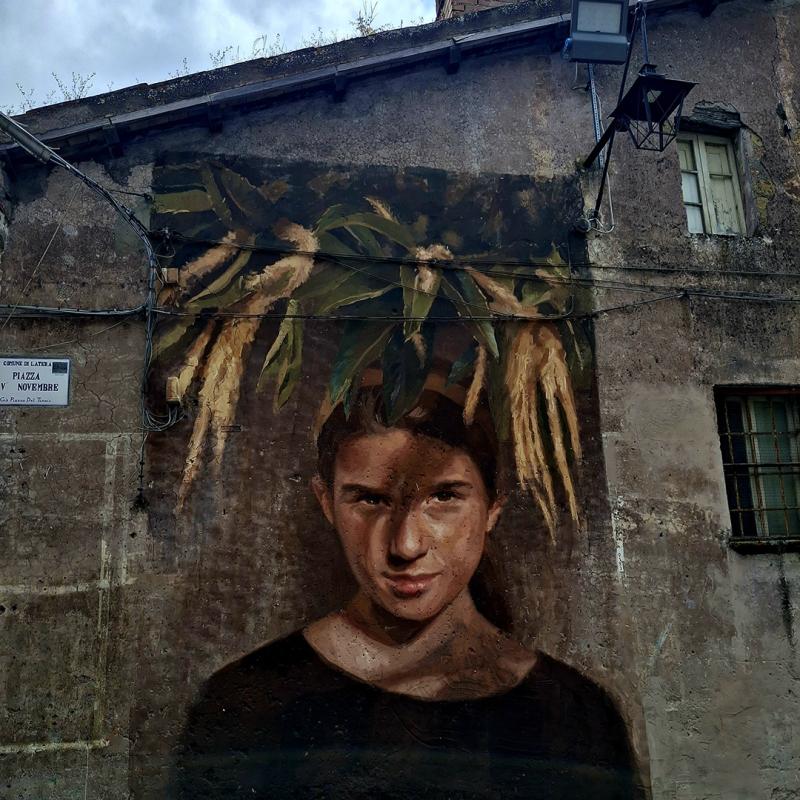 Il murales realizzato da Elisa Capdevila